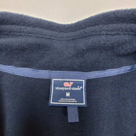 Vineyard Vines Chicago L/S Zip Pullover Fleece Sweater Top Blue Men's Medium D4 - Picture 4 of 10